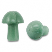Natural stone charms aventurine quartz mushroom Green
