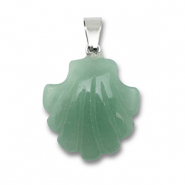 Natural stone charms aventurine quartz shell Jade Green