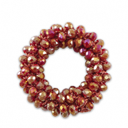 Top Faceted charms 32mm Port Red AB