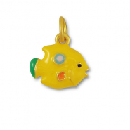 Metal charms fish Yellow-Gold