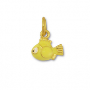 Metal charms fish Yellow-Gold