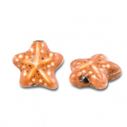 Beads ceramic starfish Orange