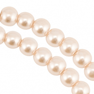 Glass pearls 6mm Light Beige