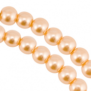 Glass pearls 4mm Peach Orange
