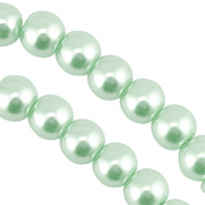Glass pearls 4mm Pastel Mint Green