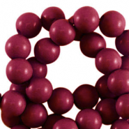 4 mm acrylic beads shiny Cherry Red