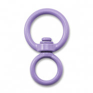Colourful jewellery findings key chain round Purple