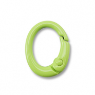 Colourful jewellery findings key chain oval Green