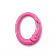 Colourful jewellery findings key chain oval Magenta Pink