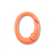 Colourful jewellery findings key chain oval Orange