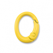 Colourful jewellery findings key chain oval Yellow