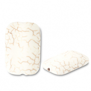 Beads Ceramic rectangle Off White