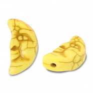 Beads Ceramic moon Yellow