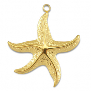 Stainless steel charms starfish Gold