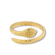 Stainless steel rings snake Gold