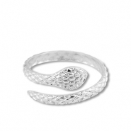 Stainless steel rings snake Silver