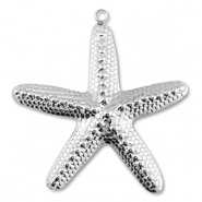 Stainless steel charms starfish Silver