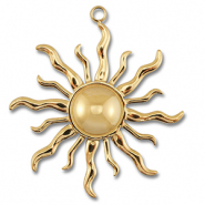 Stainless steel charms sun Gold