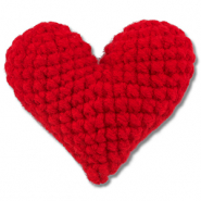 Crochet heart Red