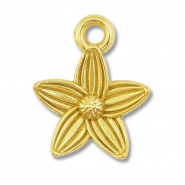 Stainless steel charms flower Gold
