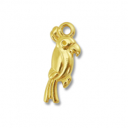 Stainless steel charms parrot Gold