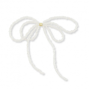 Statement charms pearl bow Silverlined Transparent-Gold