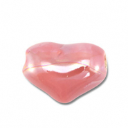 DQ greek ceramic beads heart Mauve Pink