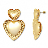 Trendy earrings heart Gold