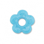 Glass beads flower Blue