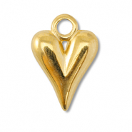 DQ European metal charms heart Gold (Nickelfree)