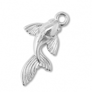 DQ European metal charms fish Antique Silver (Nickelfree)