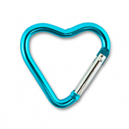 Colourful jewellery findings key chain heart Shiny Blue