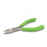 Beadalon chain nose pliers with spring Green-Silver