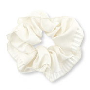 Scrunchie hair tie silky Off White
