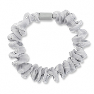 Scrunchie hair tie with strass shiny Grey