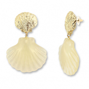 Trendy earrings sgell Light Champange-Gold