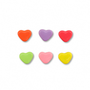 Metal beads enamel heart Multicolour