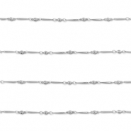 Stainless steel findings belcher chain rod with ball Silver
