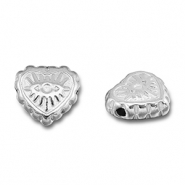 Stainless steel beads heart Eye of Providence Silver