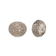 Resin beads rondelle 6mm Grey