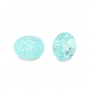 Resin beads rondelle 6mm Light Blue