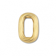 Stainless steel findings connector oval Gold