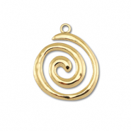 Stainless steel charms spiral Gold