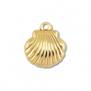 Stainless steel charms shell Gold