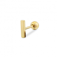 Stainless steel ear piercing Gold