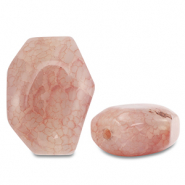 Natural stone beads Chalcedony irregular Peachy Orange