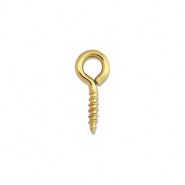 Stainless steel findings screw eyes Gold