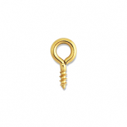 Stainless steel findings screw eyes Gold