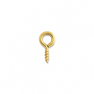 Stainless steel findings screw eyes Gold