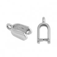Stainless steel findings pinch bail Silver